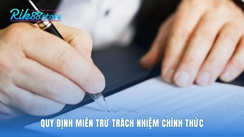 Miễn trừ trách nhiệm phân định rõ nghĩa vụ của nhà cái